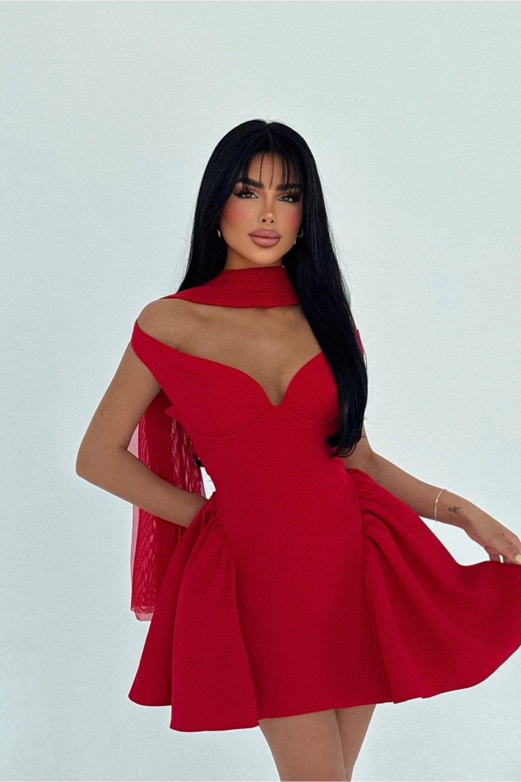 RED LUNA MINI DRESS